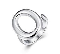 Bague 925 Argent Femme Romantique,Simple De Luxe pour Les Femmes Bagues Bague Réglable Couleur Argent Bijoux De Mode De La Marque Open Design Ring Design Personnalité Rare d'anniversaire