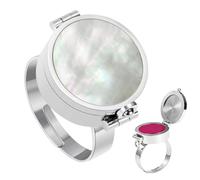 Bague À Bijoux pour Baume À Lèvres, Récipient Secret Vintage, Accessoire De Beauté De Voyage, Bague De Maquillage Portable, Gadget De Mode, Stockage De Médicaments d'urgence, Retouche Rapide