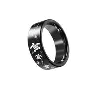 Bague à double couche avec perles en forme d'étoile pour femme - Mode d'été - Ouverture personnalisable - Bague d'index réglable - Lesbienne, F, Acier inoxydable, Aucune pierre précieuse