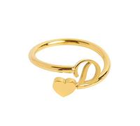 Bague À Ma Fille Dainty Initiale Coeur Anneau 26 Lettre Accessoires Populaires Bijou Élégant pour Femme Fille Anniversaire Fête Cadeau Affectueux