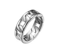 Bague à maillons en acier titane, bijou minimaliste unisexe tendance pour hommes et femmes