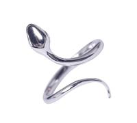 Bague à Motif Serpent Réglable en Argenté Sterling S925, Anneau Décoratif