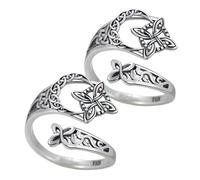 Bague à nœud gothique - à anneau ouvert réglable, motif celtique, conception géométrique de travail ouvert, accessoires vintage de style bohème | Convient pour les fêtes, accessoires quotidie