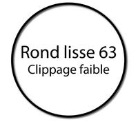 Bague adaptation moteur Somfy LT60 rond lisse 63x1,5mm- clippage faible