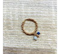 Bague adèle aigue marine et lapis lazuli