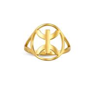 Bague africaine aux motifs berbères, style ethnique kabyle, bague amazighe, tribu musulmane, Égypte, bijoux religieux, fierté nationale, cadeau pour femmes et hommes (Or, 9(US))