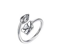 Bague ajustable for femme, bijou vintage en argent, motif feuille de lotus, bijou d'orteil, cadeau de mariage, fiançailles, fête des mères