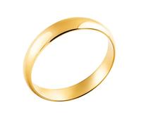 Bague Alliance Mixte Plaqué Or 18K - Anneau Largeur 3,8mm Tailles 48-72