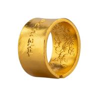 Bague Année du Tigre en Argent Sterling 925 - Bague 'Le Monde est une Jungle' pour Hommes, Bague Ouverte Ajustable Unique, Bague Statement pour Style Streetwear Décontracté(Gold,7-8)