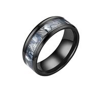 Bague anti-anxiété en acier inoxydable pour homme et femme, taille 6, 13, largeur 8 mm, 6 couleurs, bague exquise noire avec finition brillante, 9, Acier inoxydable, Aucune pierre précieuse