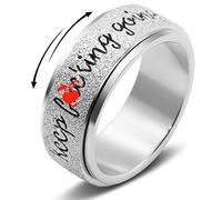 Bague anti-anxiété en acier inoxydable titane pour homme et femme, taille 6-12, largeur 6 mm, 5 couleurs : or rose, arc-en-ciel, argent, noir, bleu, 10, Métal, Aucune pierre précieuse