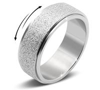Bague anti-anxiété en acier inoxydable titane pour homme et femme, taille 6-12, largeur 6 mm, 5 couleurs : or rose, arc-en-ciel, argent, noir, bleu, 9, Métal, Aucune pierre précieuse