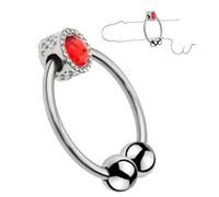 Bague Anti-Chute De Formation En Acier Inoxydable Pour Hommes, Perles Mobiles, 5 Tailles 28mm/30mm/32mm/35mm/40mm-Couple Cadeau-D-1 (35mm)