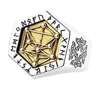 Bague arbre de vie de la kabbale sephirot et runes viking en argent sterling 925 pour hommes femmes taille réglable