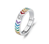 Bague arc-en-ciel homme argent sterling 925 bague LGBT pour homme bague de partenaire avec inscription « LOVE IS LOVE » cadeaux pour amoureux de même sexe (#10), One Size, Argent sterling