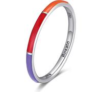 Bague arc-en-ciel LGBT Allegra RZA031 - Circonférence : 54 mm