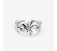 Bague Argent 925 Dames,S925 Sterling Silver Flower Ring Bagues Réglables Rétro Anneau Ouvert Argent Pouce Anneau Éternité Anneau De Charme De Mariage Bijoux Cadeaux pour Hommes Filles Dames