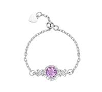 Bague argent 925 femme Bague à maillons pour femmes et filles, pierre précieuse naturelle, solitaire, cristal, bague de fiançailles, bague de déclaration, pièce pendante, améthyste réglable