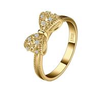 Bague Argent 925 Femme,Femmes Bague Noeud Papillon Promesse Mariage Bagues de Mariage Bijoux Pour Dame Anniversaire Mariages Couleurs Or,Argent et Cuivre (Or, No. 6)