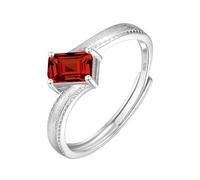 Bague Argent 925 Femmebagues De Fiançailles En Saphir Pour Femmes Pierres Précieuses Naturelles Bande Empilable Réglable Diamant Simulé Alliance De Promesse Pour Elle Rubis