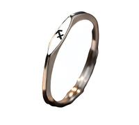 Bague Argent 925 Femmebagues Sivler 12 Signes Du Zodiaque Pour Femmes Et Hommes Fines Et Empilables Avec Constellations Et Astrologie Ajustables Taille 43 À 47 Bijoux Cadeaux D'Anniversaire Bague S