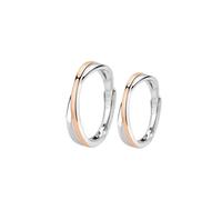Bague Argent Large, Bague Femme Mariage Ruban de Möbius Argent 925 Ajustable Bijoux Femme Unique