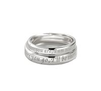 Bague Argent Massif Femme, Bague pour Femme en Argent Serment Couple Ajustable Idée Cadeau Femme