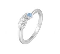 Bague attrape-rêves et plume pour enfant - En argent sterling 925 avec zircone bleue - Bijou bohème - Cadeau pour mère et fille - Bague symbolique filigrane et réglable - Porte-bonheur fait main