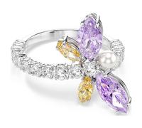 Bague avec motif Ariana Grande x Swarovski, Tailles variées, Libellule, Multicolore, Métal rhodié 60