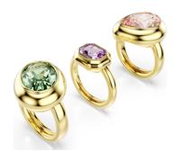 Bague avec motif Gema, Parure (3), Multicolore, Doré à l’or 18 carats (750/1000) 50-55