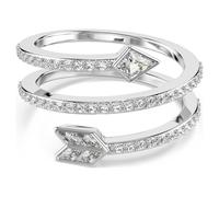 Bague avec motif Idyllia, Tailles variées, Flèche, Blanche, Métal rhodié 58