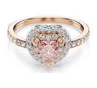 Swarovski Bague avec motif One, Taille cœur, Pavé, Cœur, Finition mix de métal