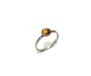 Bague axé œil de tigre taille 52