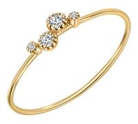 bague, Bague de mariage en or jaune 9 carats for femme, fine et ronde, sertie d'un saphir, rubis ou diamant(Diamond,K 1/2)