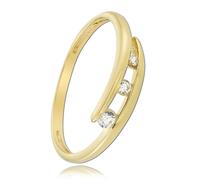 Bague Balia Blanche, Or 56 (17,8) Bague Femme Bijoux Or 333 Bgr031g56
