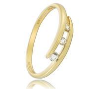 Bague Balia Blanche, Or 58 (18,5) Bague Femme Bijoux Or 333 Bgr031g58