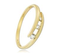 Bague Balia Blanche, Or 60 (19,1) Bague Femme Bijoux Or 333 Bgr031g60