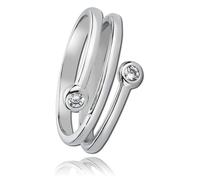 Bague Balia Pour Femme Avec Zircone Blanche Taille 54 En Argent 925 Bar001w54