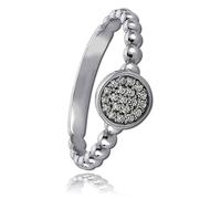 Bague Balia Pour Femme Avec Zircone Blanche Taille 60 En Argent 925 Bar003w60