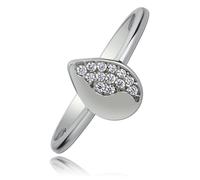Bague Balia Pour Femme Taille 54 En Or Blanc 333 Avec Pierre De Zircone Bgr013w54