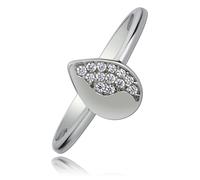 Bague Balia Pour Femme Taille 56 En Or Blanc 333 Avec Pierre De Zircone Bgr013w56