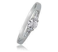 Bague Balia Pour Femme Taille 58 En Or Blanc 333 Avec Pierre De Zircone Bgr005w58