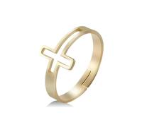 Bague Bijoux Jésus Croix Amour Bague Ouverte Foi Femme Gardien Chrétien Mode Bijoux de Fête