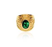 Bague - BIJOUXIA - Chevalière Américaine Army - Cz émeraude - Plaqué or 18K (3 μm) - Taille 64 64
