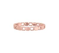 bague cai argent sterling 925/- plaqué or rose découpes hexagonales empilables