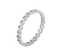 bague cai en argent sterling 925/- rhodié cœur empilable