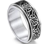 Bague celtique-argent/noir/55mm KP32168