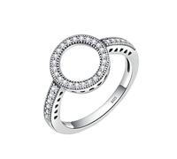 Bague Cercle Creux En Argent Sterling 925 Hypoallergénique Diamant Contour Cercle Bagues Fiançailles Pour Hommes Et Femmes,9