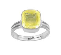 Bague certifiée non chauffée non chauffée 17,25 carats de qualité A+ Saphir jaune naturel Pukhraj pour homme et femme (B0C61T1Y11)