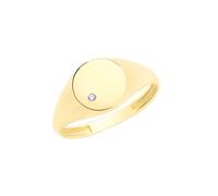 Bague Chevalière / Bague Souveraine, EDS JEWELS, Homme/Femme, Or 375/1000, Oxyde de Zirconium, 47138 52